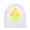 caution shapes being thrown printed Baby Beanies