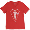 youth kids tuxedo V-Neck Tee