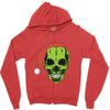 santa clous skeleton Zipper Hoodie