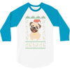 ugly sweater dog 3/4 Sleeve Shirt