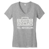 no sleep boombox Women's V-Neck T-Shirt