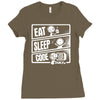v3 eat sleep code Ladies Fitted T-Shirt