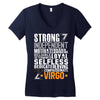 Strong Independent Motivated Virgo Women's V-Neck T-Shirt