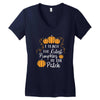 i teach the cutest pumpkins in the patch Women's V-Neck T-Shirt