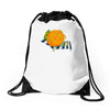 orange juice Drawstring Bags