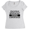 running is importanter Women's Triblend Scoop T-shirt