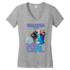 grandpa of the birthday girl Women's V-Neck T-Shirt