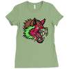 pink punk wolf Ladies Fitted T-Shirt