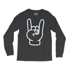 rock and roll throwing horns Long Sleeve Shirts