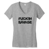 Fuckin Savage Women's V-Neck T-Shirt