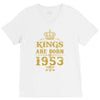 kings are born in 1953 V-Neck Tee