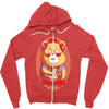 brown bear Zipper Hoodie