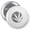 cannabis fingerprinting (black) Pin-back button