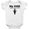 my god is bigger than your god Baby Onesie