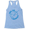 save the narwhales Racerback Tank
