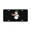 smiling snowman holding out christmas License Plate