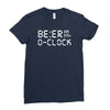 beer o'clock   mens funny Ladies Fitted T-Shirt