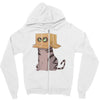 cat in the box! Zipper Hoodie