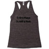to err is human funny t shirt pirate humor parody s 3xl Racerback Tank