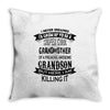 Super Cool Grandmother Of A Freaking Awesome Grandson Throw Pillow