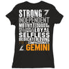 Strong Independent Motivated Gemini Ladies Fitted T-Shirt