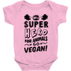 Be A Super Hero For Animals Go Vegan! Baby Bodysuit