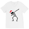skeleton dabbing christmas V-Neck Tee