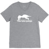 t rex hates pushups funny V-Neck Tee