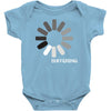 buffering  funny retro loading computer console fashion party Baby Bodysuit