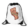 bacon forever Drawstring Bags