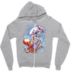 octopus vs shark Zipper Hoodie
