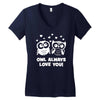 owl always love you Women's V-Neck T-Shirt
