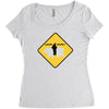 bear shark Women's Triblend Scoop T-shirt