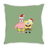 spongebob squarepants and patrick christmas Throw Pillow