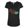 coffe squirrel Maternity Scoop Neck T-shirt