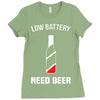 low battery   need beer Ladies Fitted T-Shirt