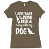 i just want to drink beer &amp; hang with Ladies Fitted T-Shirt