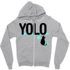yolo cat Zipper Hoodie
