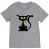 black cat V-Neck Tee