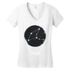 Virgo Zodiac Sign Minimal Design Women's V-Neck T-Shirt