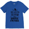 You Cant Scare Me I am Biker Father V-Neck Tee