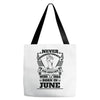 Never Underestimate Dog Rescuer Who Was Born June Tote Bags