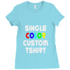 single color custom t shirt Ladies Fitted T-Shirt