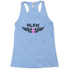 angel wing believe breast cancer Racerback Tank