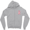 breast cancer ribbon survivor pocket Zipper Hoodie