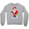 father christmas ringing xmas bells santa Crewneck Sweatshirt