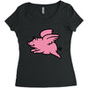 flying pig Women's Triblend Scoop T-shirt