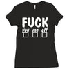 fuck you me off fun Ladies Fitted T-Shirt
