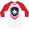 land of the free shield 3/4 Sleeve Shirt