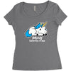 sad unicorn Women's Triblend Scoop T-shirt